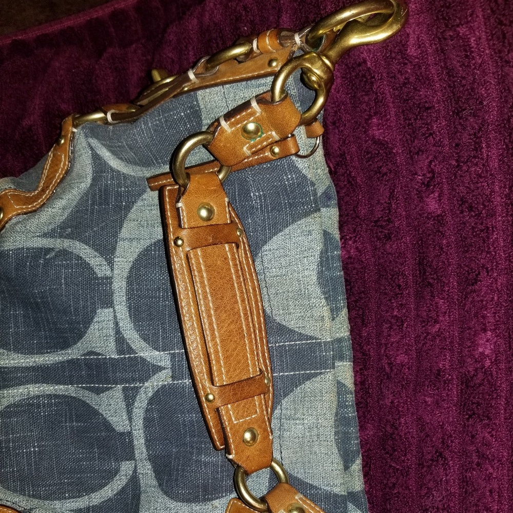 Good used medium size denim coach